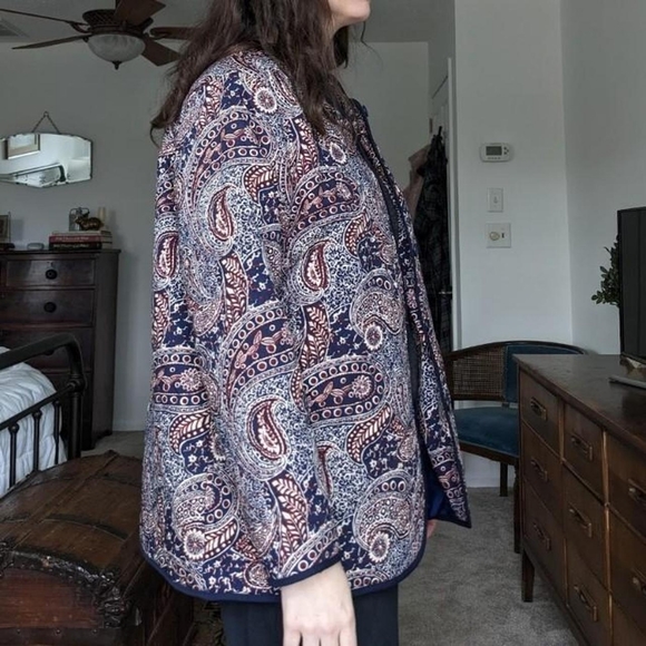 Vintage Paisley Pattern Quilted Jacket - Picture 4 of 5